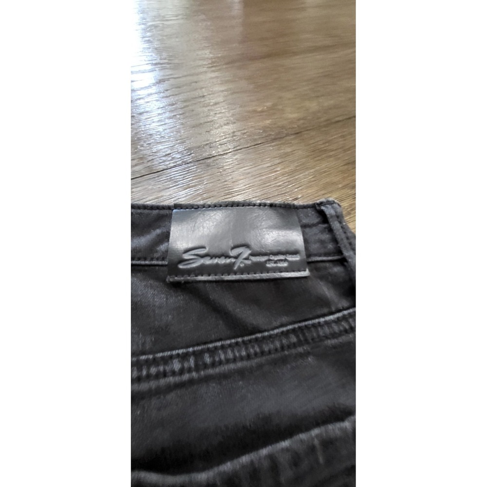 Seven7 Jeans Womens 6 Black Mid Rise Skinny Super Stretch Soft Denim Pants - Picture 8 of 10